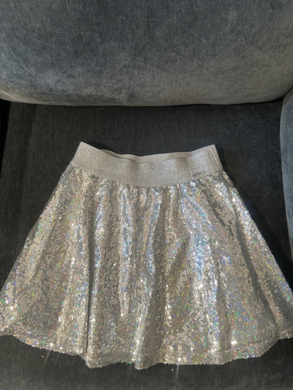 Silver Sequin Party Skirt - American Girl brand